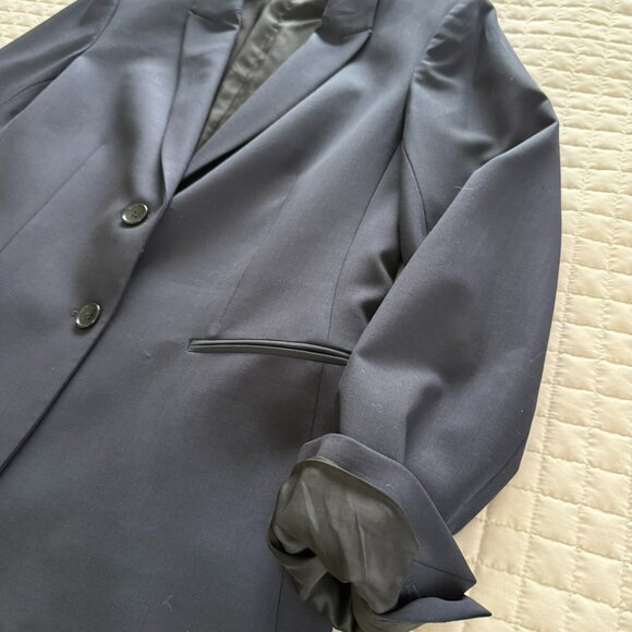Theory Blazer Classic Navy 2 Button Size 8 - Picture 2 of 4